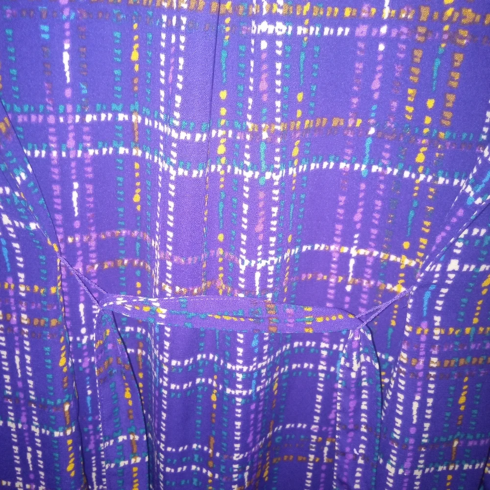 Appleseed's Petites Button down Purple dress w/ Belt Size 10P 💜 - Picture 11 of 12
